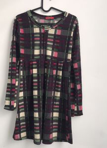 Plaid Long Sleeve Dress