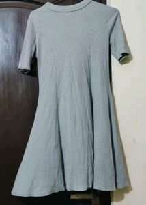 Gray Fit & Flare Dress