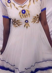 White Flared Party Wear