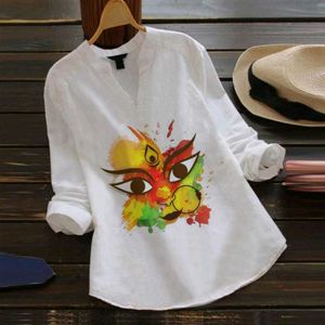 White Printed Top