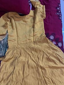 Elegant Mustard Embroidered Kurti