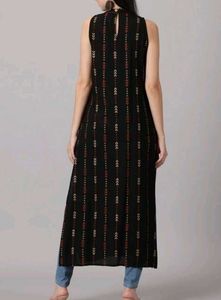 black straight kurta