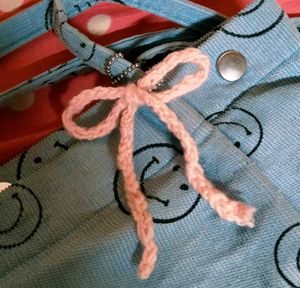 🧶Crochet Pink Bow Charm