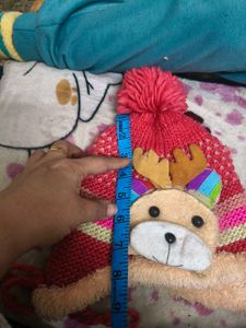 Reindeer Winter fleece Cap for 4-6 years kids