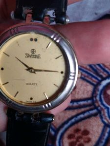 Vintage Swistar Quartz Watch 22k Gold Plated