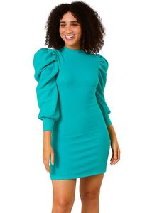 Puff Sleeve Mini Dress