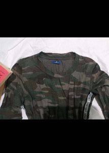 Camouflage Print Top