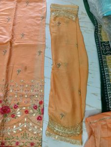 Peach Kurta garara Set