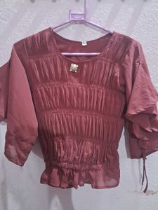 Elegant Coral Top