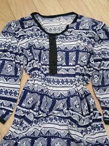 Patterned Long Sleeve Top