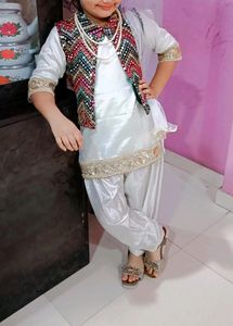 White Patyala Dress Without Jacket