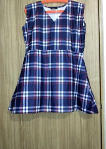 Blue Plaid Dress