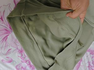 Men Olive Pista Green Hoodie Pullover Extra Large