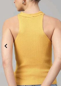 Mustard Halter Neck Top SIZE :- M