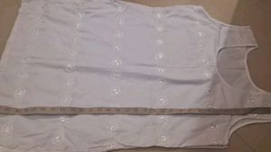 WHITE SLEEVLESS KURTA