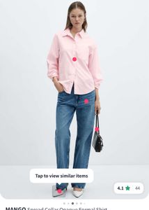 Mango Spred Collar Shirt (check Tag For Size)