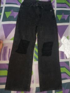combo of white shirt and charcoal jeans