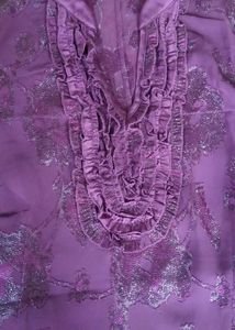 Vintage Purple Floral Blouse