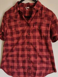 Levis Checkered Dark Orange Shirt