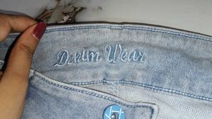 Distressed Gray Denim Jeans
