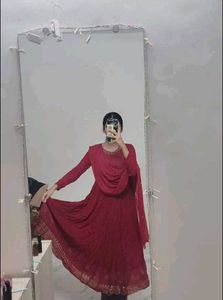 Maroon Anarkali Dress