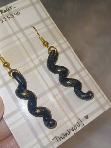 Spiral Statement Clay Earrings