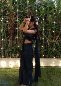 Elegant Navy Blue Saree