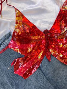 Butterfly sequined  new top 🌸