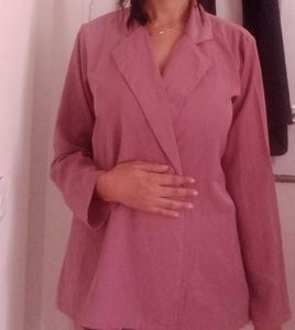 Dusty Rose Blazer - Relaxed Fit