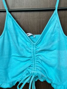 Blue Crop Top