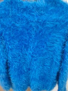 Fluffy Blue Cardigan