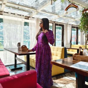 Beautiful Purple Anarkali Dress