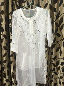 White Chikankari Kurta