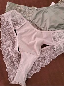 H&amp;M 2 Pair Of Satin Thong UNUSED/Size-M