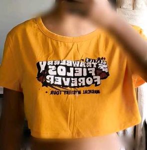 Yellow Beatles Crop Top