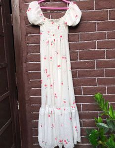 Cherry Mesh Maxi Dress