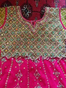 Pink &amp; Gold kurta chudidar