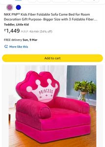 Kids Foldable Sofa Cum Bed Washable..New 🆕