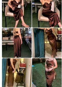 Brand New(Urbanic)Coffee Brown 🤎 Satin Slip Dress