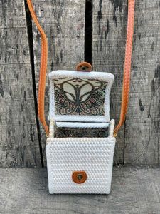 White Woven Crossbody Bag