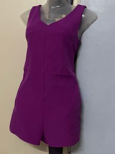 Purple Sleeveless Romper