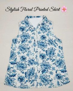 Floral Sleeveless Shirt