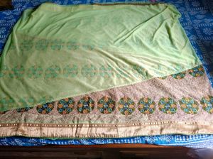 Gorgeous Super Net Embroidered Saree With Peticoat