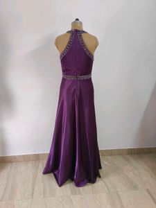 Purple Satin Gown