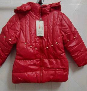 Babies Red Jacket With Hoodie