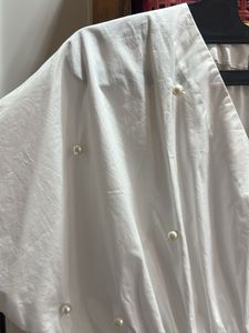 White Pearl Embellished Top