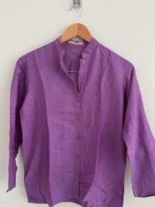 Purple Button-Down Shirt