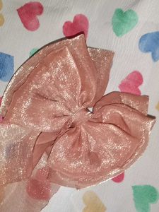 Triple Layer Hair Bow With Tail