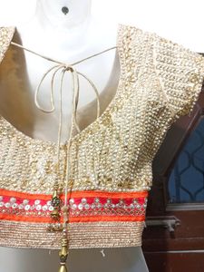 Golden Lehnga And Blouse For Sale