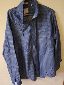 Blue Checkered Button-Down Shirt